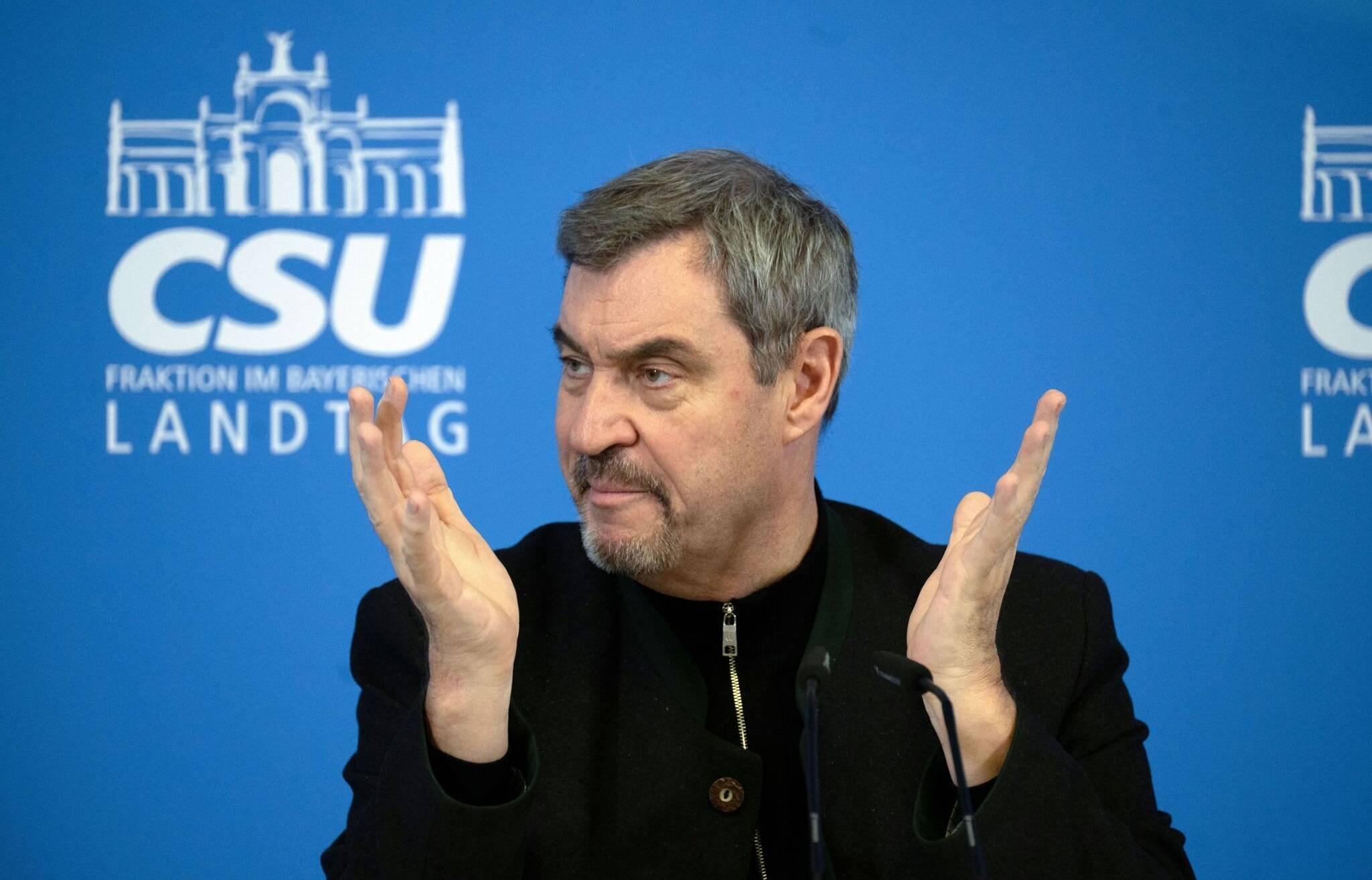  Markus Söder (CSU), Ministerpräsident von Bayern, bei einer Pressekonferenz anlässlich der CSU-Winterklausur in Kloster Banz. 