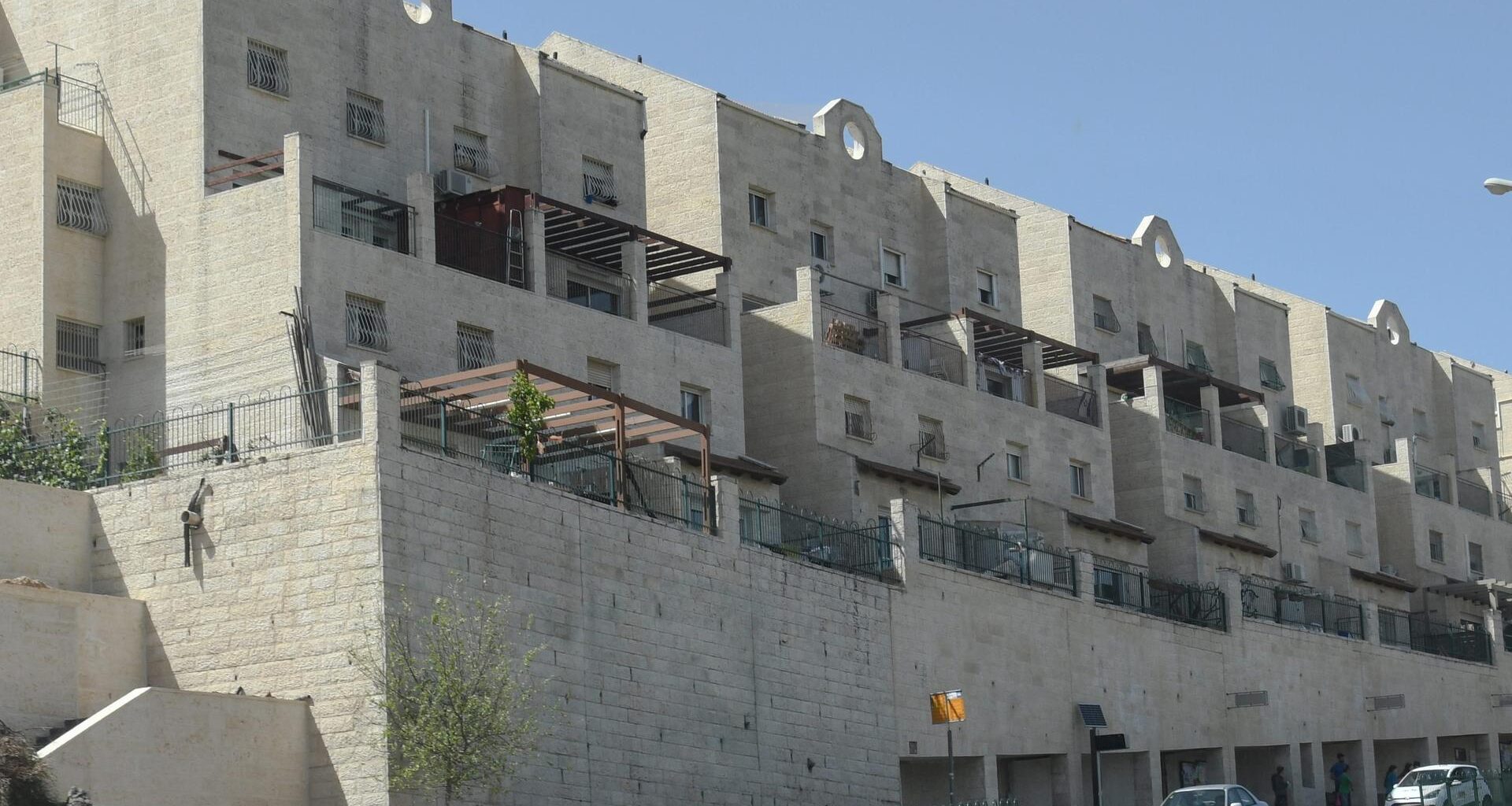 Jüdische Siedlung in Hebron im Westjordanland/Palästina.