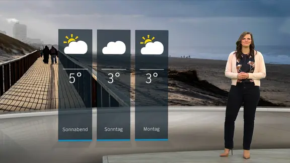 NDR Schleswig-Holstein Moderatorin Doreen Pelz mit der Wettervorhersage.