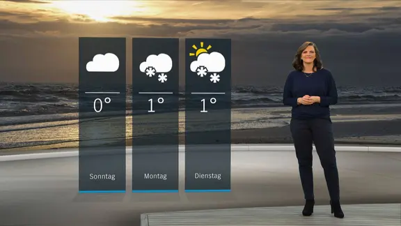 NDR Schleswig-Holstein Moderatorin Doreen Pelz mit der Wettervorhersage. | NDR NDR Schleswig-Holstein Moderatorin Doreen Pelz mit der Wettervorhersage.