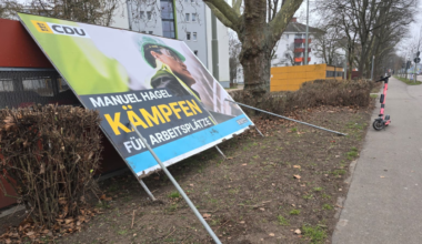 Vandalismus an CDU-Wahlplakaten in Karlsruher Oststadt und Rintheim