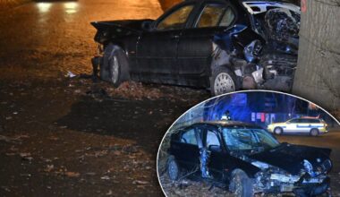 Auto kracht in Leipzig gegen Baum: Fahrer samt Kennzeichen verschwunden