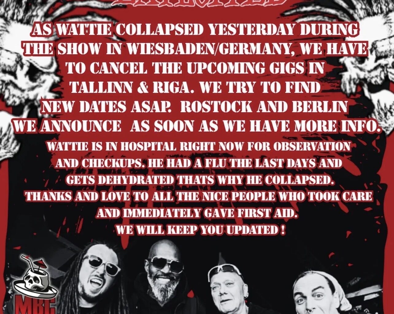 [Update] The Exploited: Sänger Wattie bricht in Wiesbaden zusammen - News