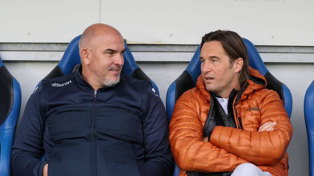 Waldhof-Sportdirektor Mathias Schober (l) und Geschäftsführer Gerhard Zuber (r).