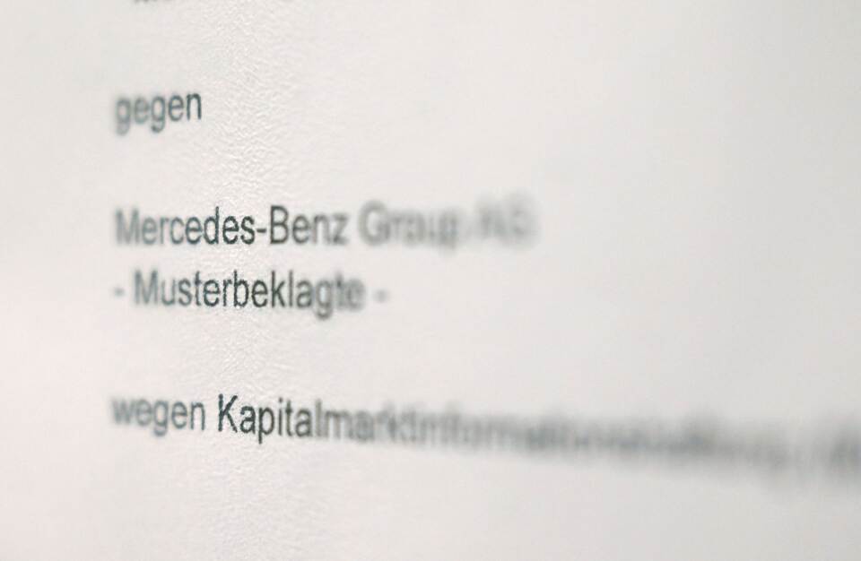 Kapitalanleger-Musterverfahren gegen Mercedes-Benz Group