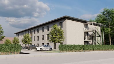 Modernes Wohnheim: So soll der Pflegecampus in Garbsen aussehen, wenn die Bauarbeiten beendet sind.