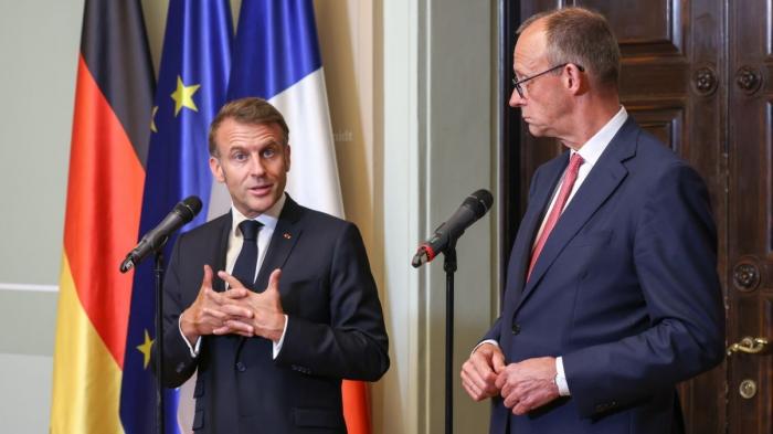 Macron und Merz bei einem gemeinsamen Auftritt