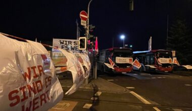 Düsseldorf: Der Warnstreik im städtischen ÖPNV hat begonnen - einige Rheinbahnlinien mit Notdienst - Ddorf-Aktuell
