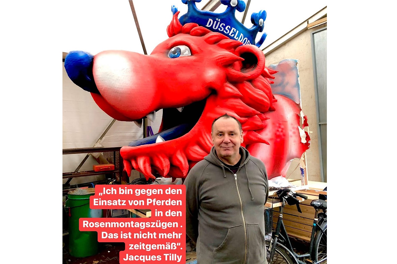 Düsseldorf: Tilly unterstützt die Forderung von PETA für pferdefreie Umzüge an Karneval - Ddorf-Aktuell