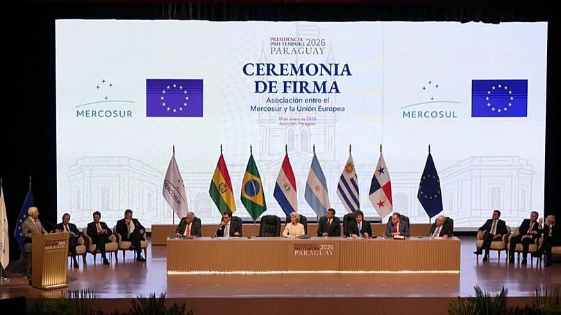 Treffen zur Unterzeichnung eines Freihandelsabkommens zwischen der Europäischen Union und dem Mercosur in Asunción, Paraguay, 17. Januar 2026