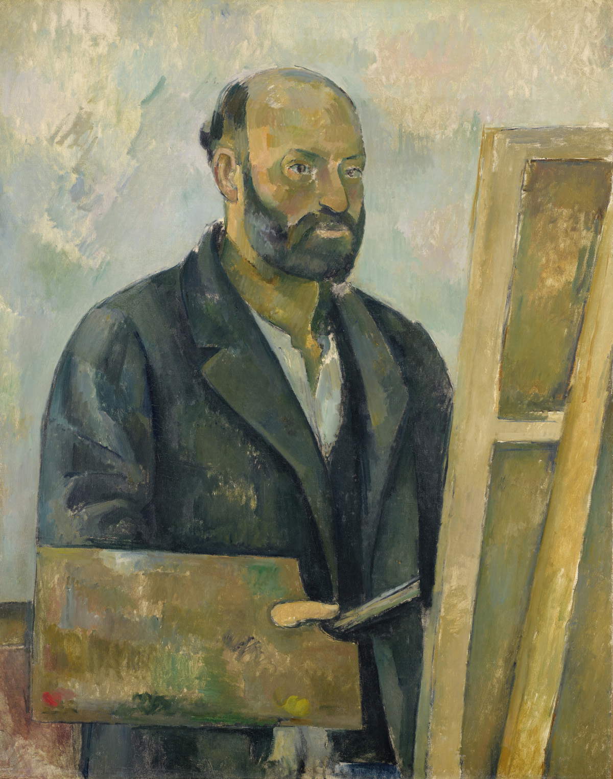 Paul Cezanne, Selbstbildnis mit Palette (1890; Öl auf Leinwand, 92 x 73 cm; Sammlung Emil Bührle, Dauerleihgabe an das Kunsthaus Zürich)