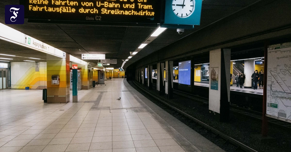 Warnstreik im Nahverkehr trifft Frankfurter Pendler besonders hart
