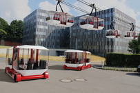 Der „upBUS“ aus dem gleichnamigen Forschungsprojekt soll nahtlos vom Seilbahn- in den Elektrokleinbus-Betrieb wechseln können.