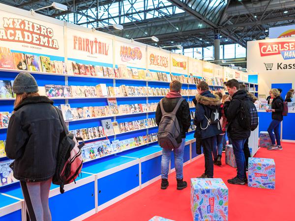 LEIPZIG, GERMANY - MARCH 16, 2018: The Manga-Comic-Convention at the book fair Leipziger Buchmesse 2018 in Leipzig, Germany