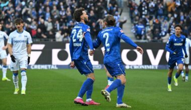 KSC-Verteidiger Sebastian Jung enttäuscht im Spiel gegen Braunschweig