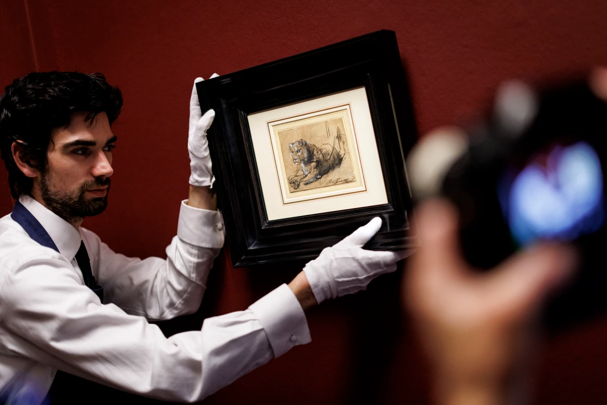 Kleines Bild mit großem Gewicht: Präsentation von Rembrandts Löwenzeichnung bei Sotheby's