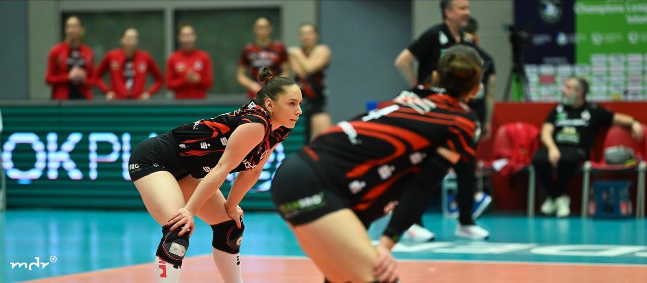 Lorena Lorber Fijok (Dresdner SC, 17) Dresdner SC vs. LKS Commercecon Lodz, CEV Volleyball Champions League