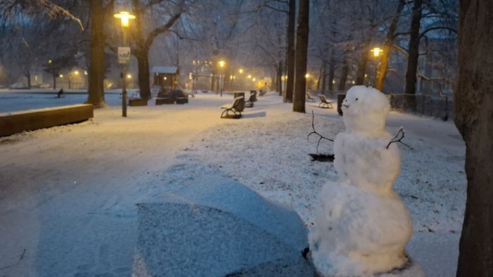 Schneefall vor einer Woche: „Märchenhafte Stadt“ - So schön war es in Esslingen