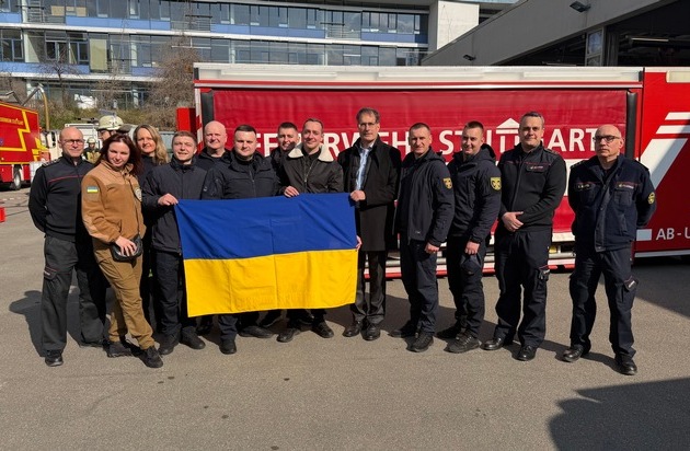 FW Stuttgart: Einsatztraining für ukrainische Einsatzkräfte aus Chmelnyzkyj bei der ...