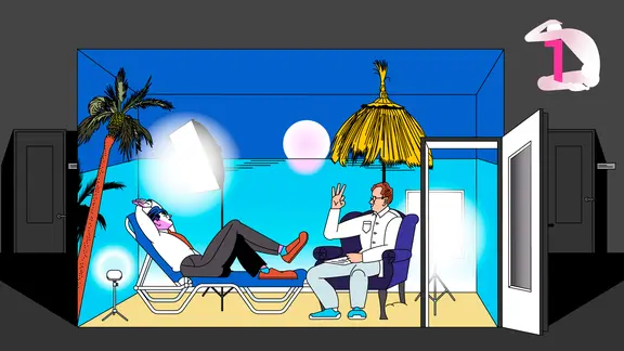 Illustration zur Hörspielserie "Die Erschöpften".