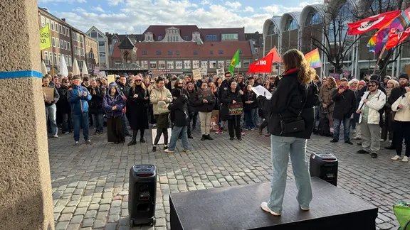 Eine Menschenmenge bei einer Demonstration | Daniel Friederichs Eine Menschenmenge bei einer Demonstration