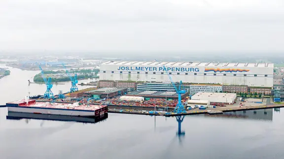 Die Meyer Werft in Papenburg.