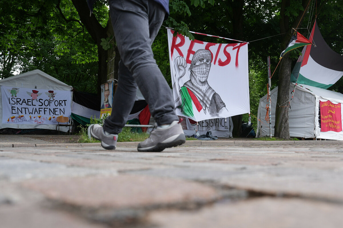 Palästinacamp in Hamburg: Ein Protestcamp spaltet die Stadt