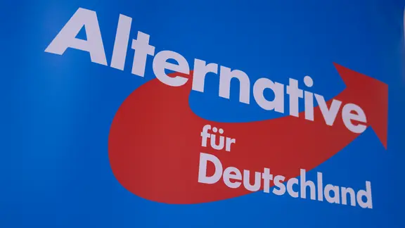 Das Logo der Alternative für Deutschland. | picture alliance / HMB Media | Marco Bader Das Logo der Alternative für Deutschland.