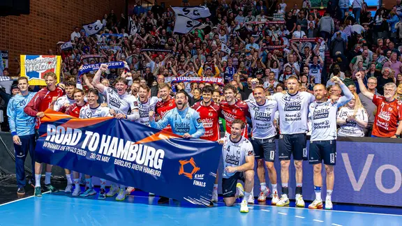 SG Flensburg-Handewitt nach dem Sieg im EL-Viertelfinale bei den "Recken"