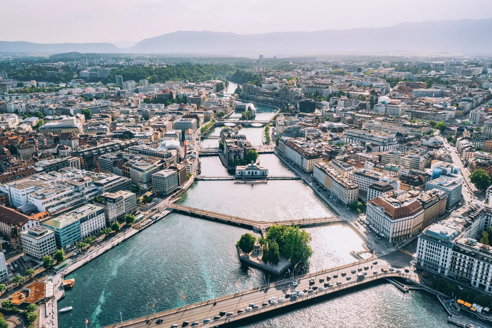 Innenstadt von Genf, Schweiz.