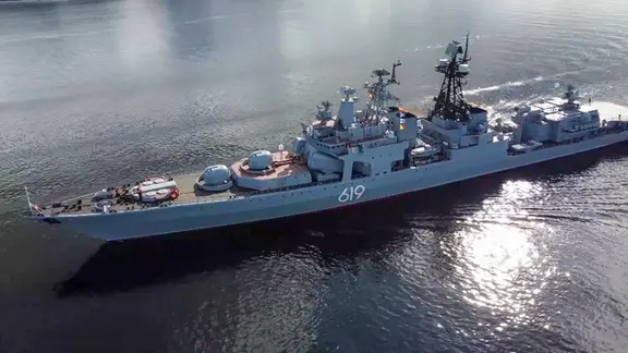 Symbolfoto: Der russische Zerstörker "Severomorsk"