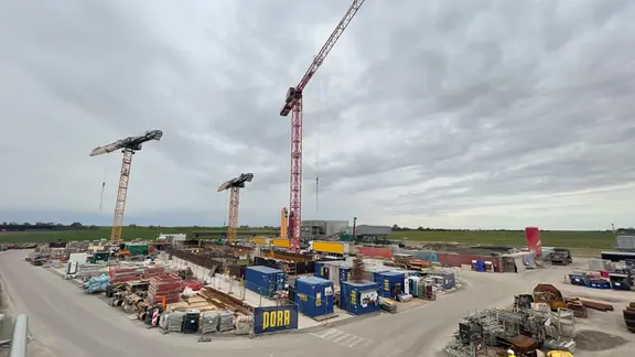 Die Südlink Baustelle.
