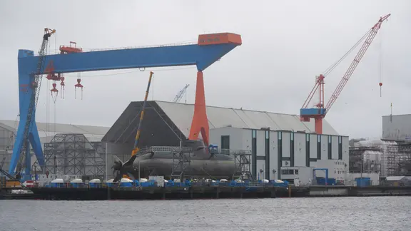 Ein U-Boot in einem Dock | NDR, Moritz Mayer Ein U-Boot in einem Dock