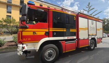 FW Dresden: Umluftanlage in Aufenthaltsraum gerät in Brand