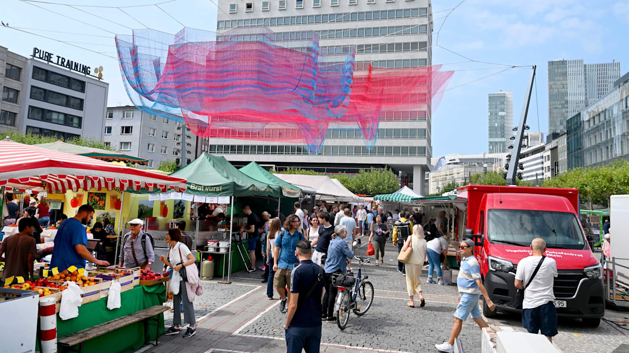 Frankfurt: Dieses bunte Netz kostet 2,3 Millionen Euro Steuergeld | Regional