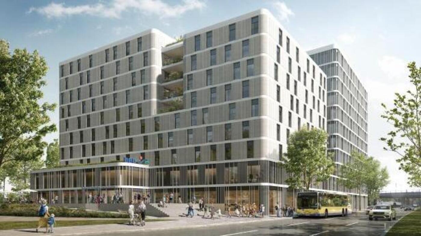 Unten Schwimmhalle, darüber Wohnen und Arbeiten: Am Holzmarkt wird Berlins erstes überbautes Hallenbad errichtet