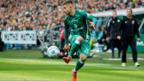 Romano Schmid von Werder Bremen. | imago images / Steinsiek.ch Romano Schmid von Werder Bremen.