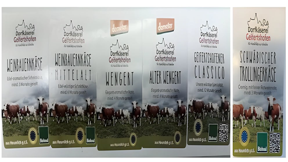 Diese Sorten der Dorfkäserei Geifertshofen sind vom Rückruf betroffen
