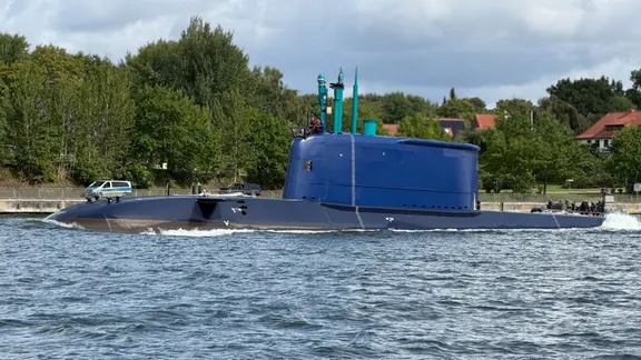 Das israelisches U-Boot "Drakon". | NDR, Tobias Gellert Das israelisches U-Boot "Drakon".