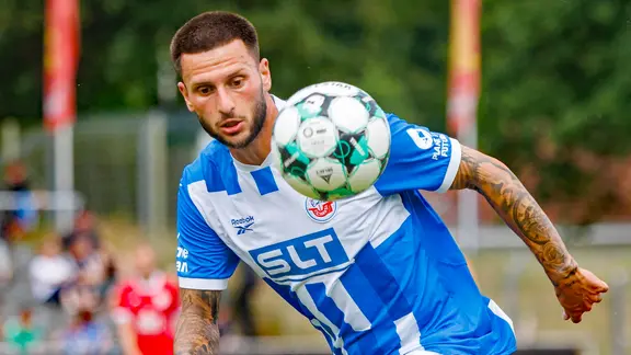 Hansa-Neuzugang Leon Dajaku. | IMAGO/Andy Bünning Leon Dajaku von Hansa Rostock