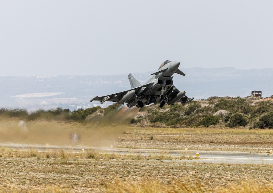 RAF Typhoon validated taxiway operations at Akrotiri