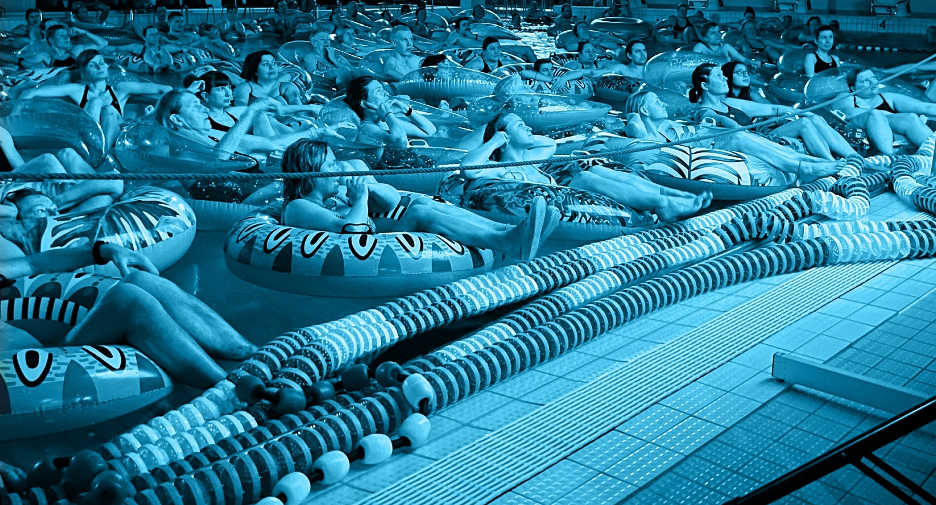 a swim-in movie with sauna breaks!