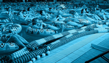 a swim-in movie with sauna breaks!