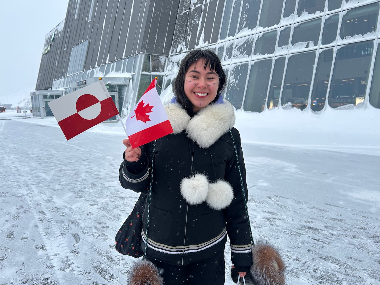 Elia Lauzon, a 26-year-old youth delegate from Kuujjuaq, Que., says Inuit in Canada stand united with Inuit in Greenland.