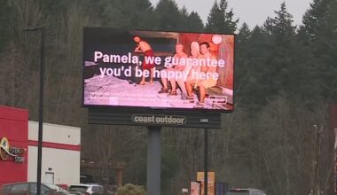 Helsinki wants Pamela Anderson to connect with her Finnish roots. So, it put a billboard up near her B.C. home