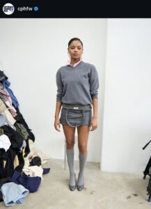 Instagram screenshot of a runway moment at Sson Studio's show