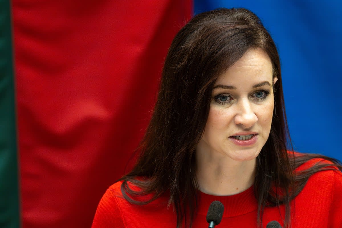 Lithuanian prime minister Inga Ruginienė said the border will be closed if necessary (AP)