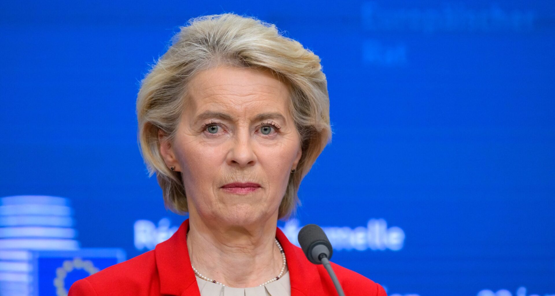 European Commission President Ursula von der Leyen holds a press conference at the end of the emergency summit on threats by the US President to impose tariffs on countries opposed to his push to take Greenland in Brussels, Belgium, on January 23, 2026