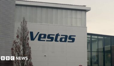 A view of the Vesta site on the Isle of Wight. It is an overcast day.