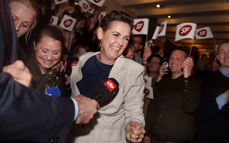 It was a good night for Pia Olsen Dyhr, the chairwoman of the Left-wing Socialist People's Party